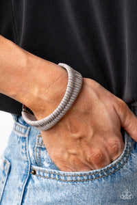 Bracelet Cuff,Gray,Silver,Suede,Desert Odyssey Silver ✧ Suede Cuff Bracelet