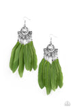 Plume Paradise Green ✧ Feather Earrings Earrings