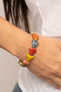 Bracelet Stretchy,Multi-Colored,SHARK Out of Water Multi ✧ Ceramic Bead Stretch Bracelet