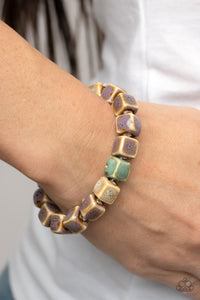 Bracelet Stretchy,Brown,Glazed,Green,Purple,Glaze Craze Purple ✧ Bracelet