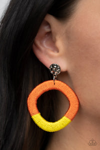 Earrings Post,Multi-Colored,Orange,Yellow,Thats a WRAPAROUND Multi ✧ Post Earrings