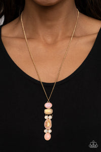 Gold,Light Pink,Necklace Long,Pink,Totem Treasure Pink ✧ Necklace