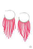 Saguaro Breeze Pink ✧ Seed Bead Hoop Earrings