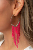 Saguaro Breeze Pink ✧ Seed Bead Hoop Earrings
