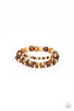 Oceania Oasis Brown ✧ Wood Stretch Bracelet