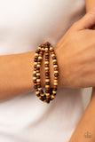 Oceania Oasis Brown ✧ Wood Stretch Bracelet