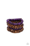 Fiji Fiesta Purple ✧ Wood Stretch Bracelet