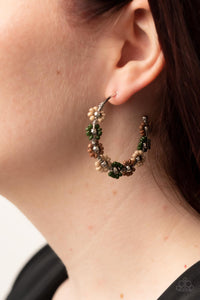 Brown,Earrings Hoop,Earrings Seed Bead,Green,Growth Spurt Green ✧ Seed Bead Earrings