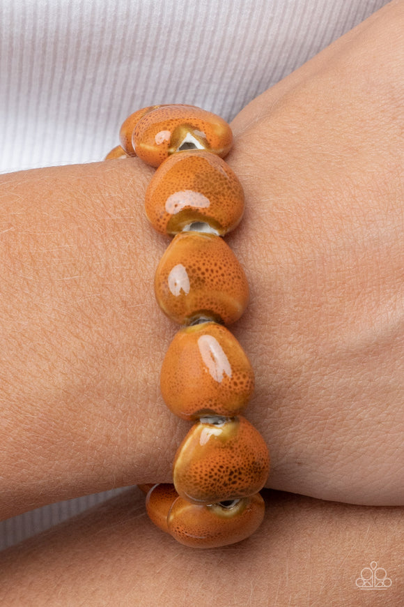 GLAZE a Trail Orange ✧ Stretch Bracelet