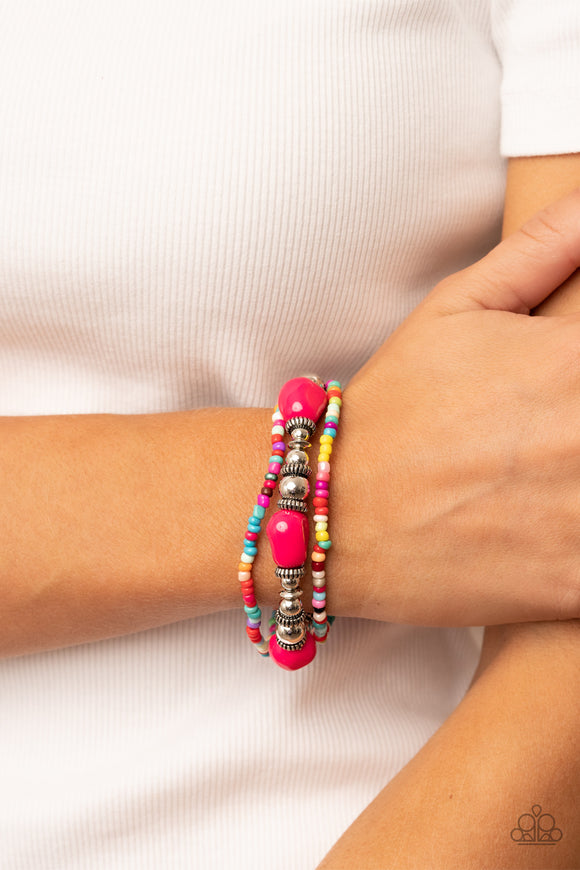 Confidently Crafty Pink ✧ Stretch Bracelet Stretch Bracelet