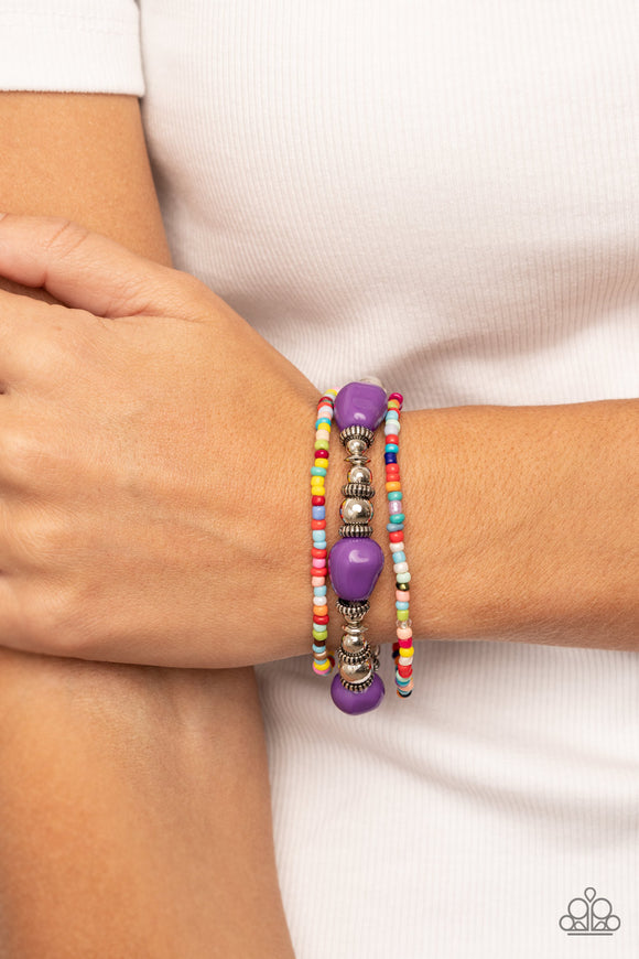 Confidently Crafty Purple ✧ Stretch Bracelet Stretch Bracelet