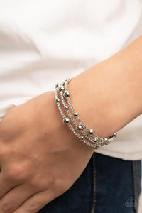 Bracelet Coil,Silver,White,Spontaneous Shimmer White ✧ Coil Bracelet
