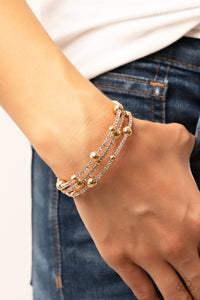 Bracelet Coil,Gold,White,Spontaneous Shimmer Gold ✧ Bracelet