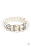 Timelessly Tea Party White ✧ Iridescent Stretch Bracelet Stretch Bracelet