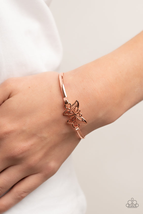 Did I FLUTTER? Copper ✧ Butterfly Bangle Bracelet
