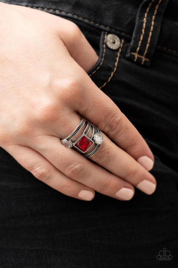 Galactic Governess Red ✧ Ring Wide Back Ring