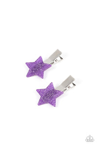 Hair Clip,Purple,Stars,Sparkly Star Chart Purple ✧ Hair Clip