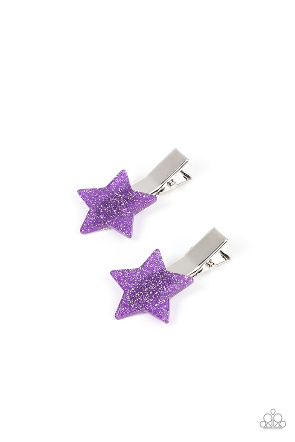 Sparkly Star Chart Purple ✧ Hair Clip