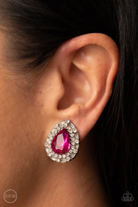 Earrings Clip-On,Pink,Haute Happy Hour Pink ✧ Clip-On Earrings