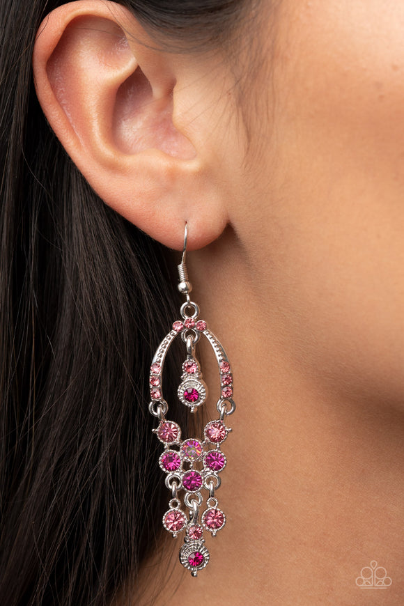 Sophisticated Starlet Pink ✧ Iridescent Earrings