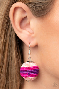 Earrings Fish Hook,Earrings Seed Bead,Light Pink,Multi-Colored,Pink,Purple,Zest Fest Pink ✧ Seed Bead Earrings