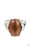 Enchantingly Everglades Brown ✧ Cat's Eye Ring Wide Back Ring