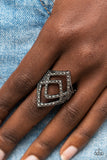 Diamond Duet Black ✧ Hematite Ring