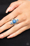 Pivoting Point Blue ✧ Ring Wide Back Ring