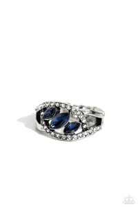 Blue,Ring Skinny Back,Stiletto Sparkle Blue ✧ Ring