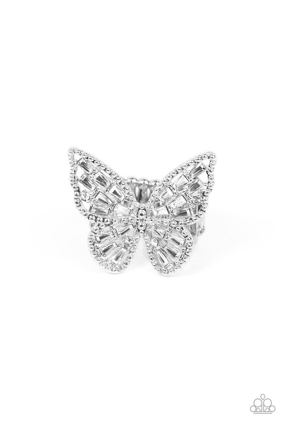 Bright-Eyed Butterfly White ✧ Ring