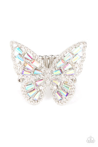 Butterfly,Iridescent,Multi-Colored,Ring Wide Back,Bright-Eyed Butterfly Multi ✧ Iridescent Ring