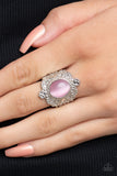 Delightfully Dreamy Pink ✧ Cat's Eye Ring Wide Back Ring