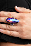Interdimensional Dimension Blue ✧ Purple UV Hematite Ring