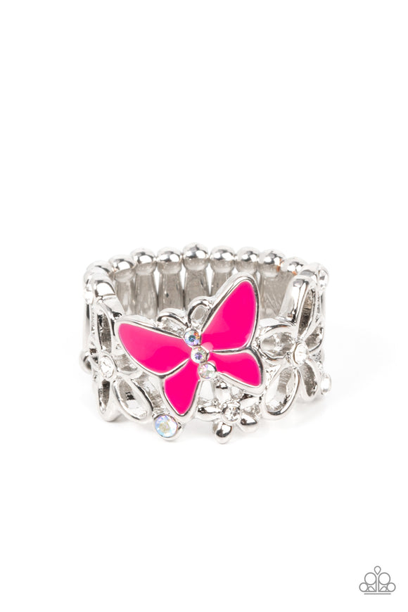 All FLUTTERED Up Pink ✧ Butterfly Ring