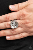 Prismatically Petunia White ✧ Ring Wide Back Ring