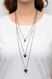 Black,Gunmetal,Iridescent,Necklace Long,Follow the LUSTER Black ✧ Iridescent Necklace