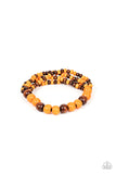 Oceania Oasis Orange ✧ Wood Stretch Bracelet Stretch Bracelet