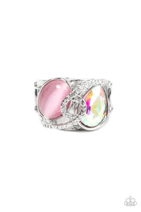 Cat's Eye,Iridescent,Light Pink,Pink,Ring Wide Back,SELFIE-Indulgence Pink ✧ Iridescent Cat's Eye Ring