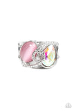 SELFIE-Indulgence Pink ✧ Iridescent Cat's Eye Ring