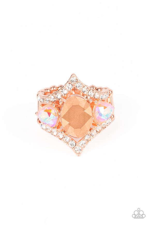 Bow Down to Dazzle Copper ✧ Iridescent Ring