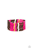 Dive into Maldives Pink ✧ Wood Stretch Bracelet Stretch Bracelet