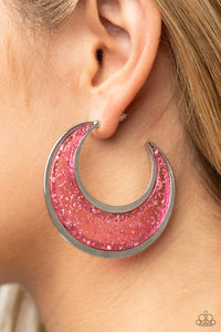 Earrings Hoop,Light Pink,Pink,Silver,Charismatically Curvy Pink ✧ Hoop Earrings