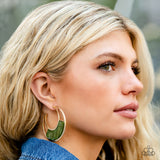 Contemporary Curves Green ✧ Hoops Earrings