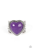 Stone Age Admirer Purple ✧ Heart Ring