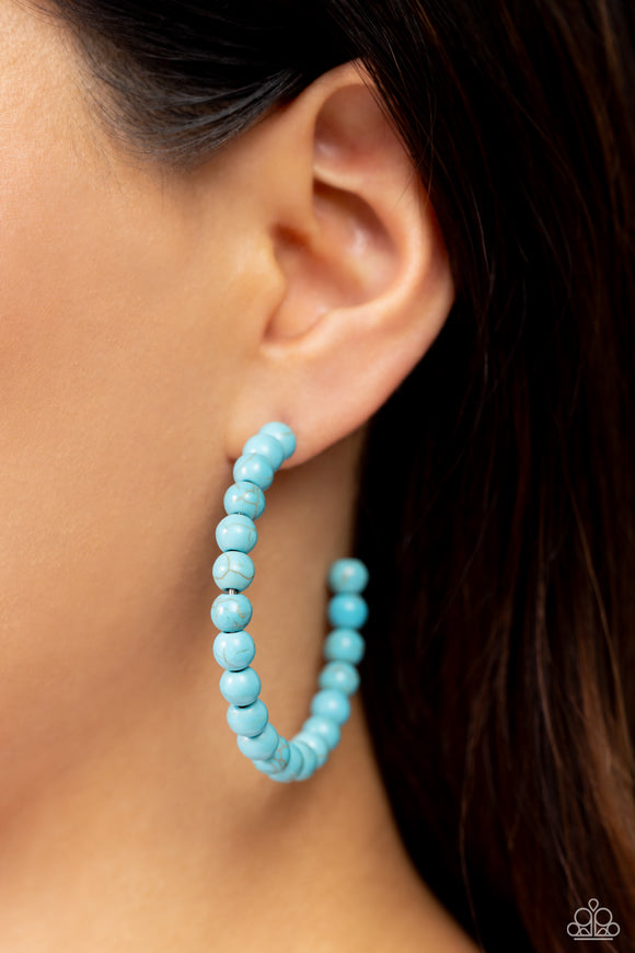 Rural Retrograde Blue ✧ Hoop Earrings