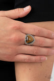 Stone Age Admirer Brown ✧ Tiger's Eye Heart Ring