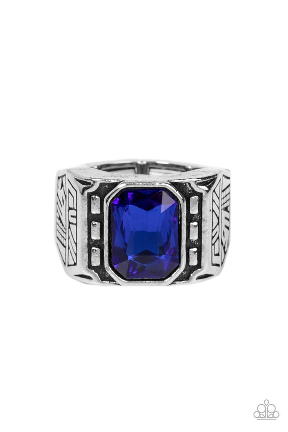 Metro Magnate Blue ✧ Ring Men's Ring