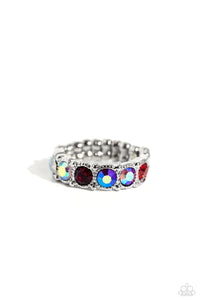 Iridescent,Multi-Colored,Opal,Red,Ring Skinny Back,Taming Twilight Red ✧ Iridescent Ring