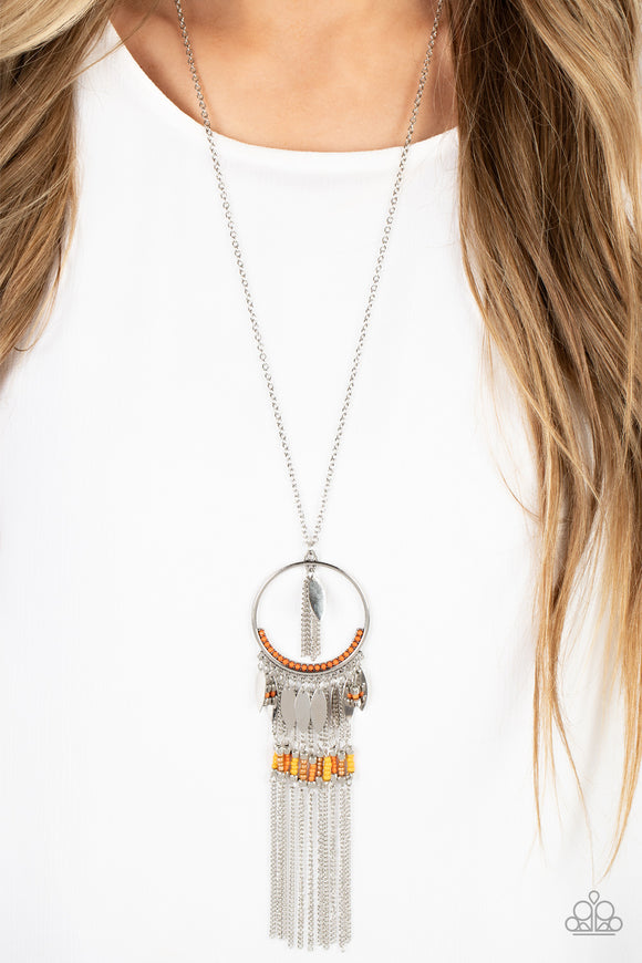 Dancing Dreamcatcher Orange ✧ Necklace