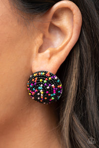 Black,Earrings Post,Multi-Colored,Kaleidoscope Sky Black ✧ Post Earrings